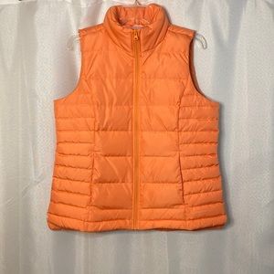 ❗️MOVING SALE❗️ Lands’ End Down Puffer Vest  in Peach/Orange Size M